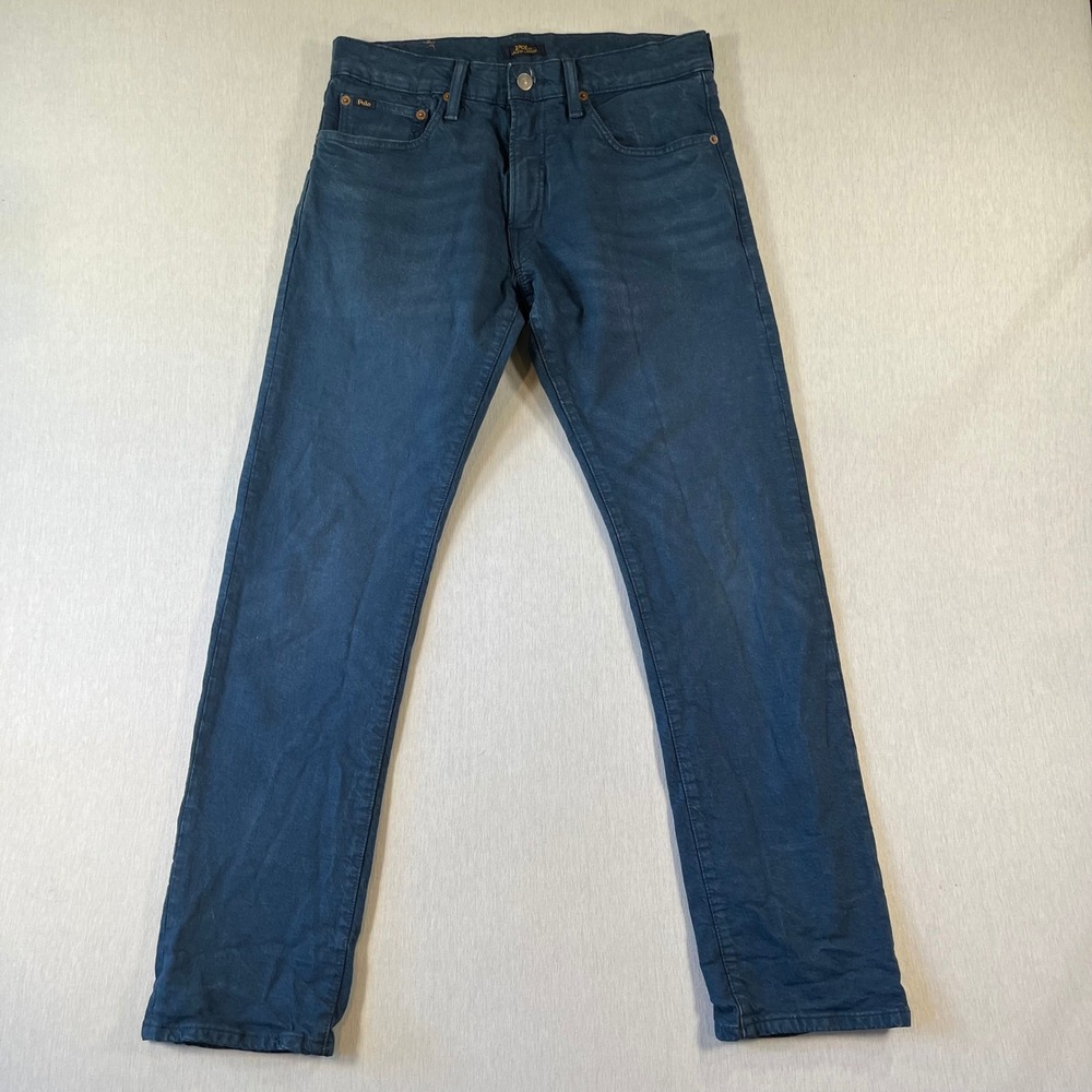 Polo Ralph Lauren Sullivan Slim Jeans Mens 30x30 Blue Dyed Stretch Denim